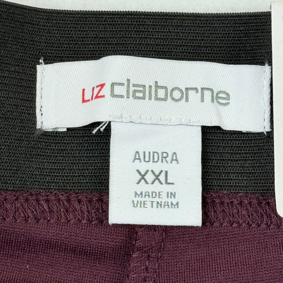 Liz Claiborne Women's Audra Wine Straight Leg Pull-on Stretch Pants Size XXL NWT - Picture 6 of 11